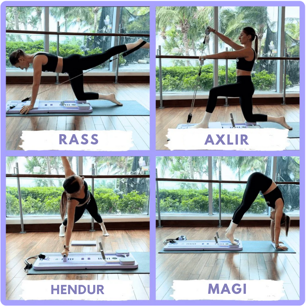 Færanlegt Pilates Reformer Tæki – Fyrir Heimæfingar, Líkamsmótun og Daglega Notkun (Forsala )
