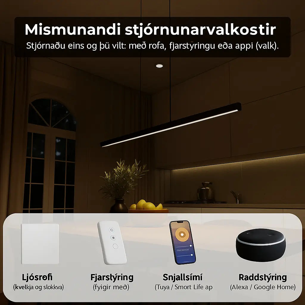 Calimera hönnunar hangandi LED-ljós – dimmanlegt, hæðarstillt & appstýrt Snjall Tæki