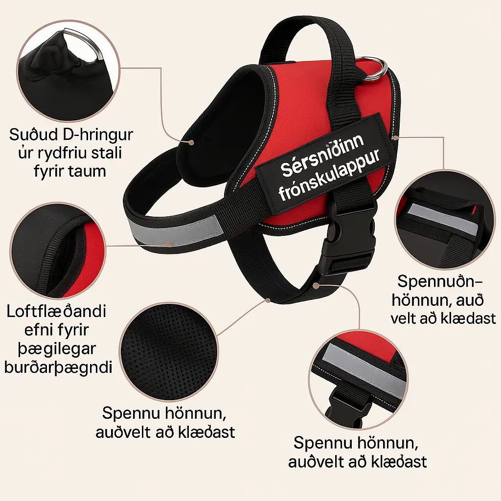 Sérsniðið Togahemjandi Hundabelti Fyrir Daglega Notkun Snjall Tæki