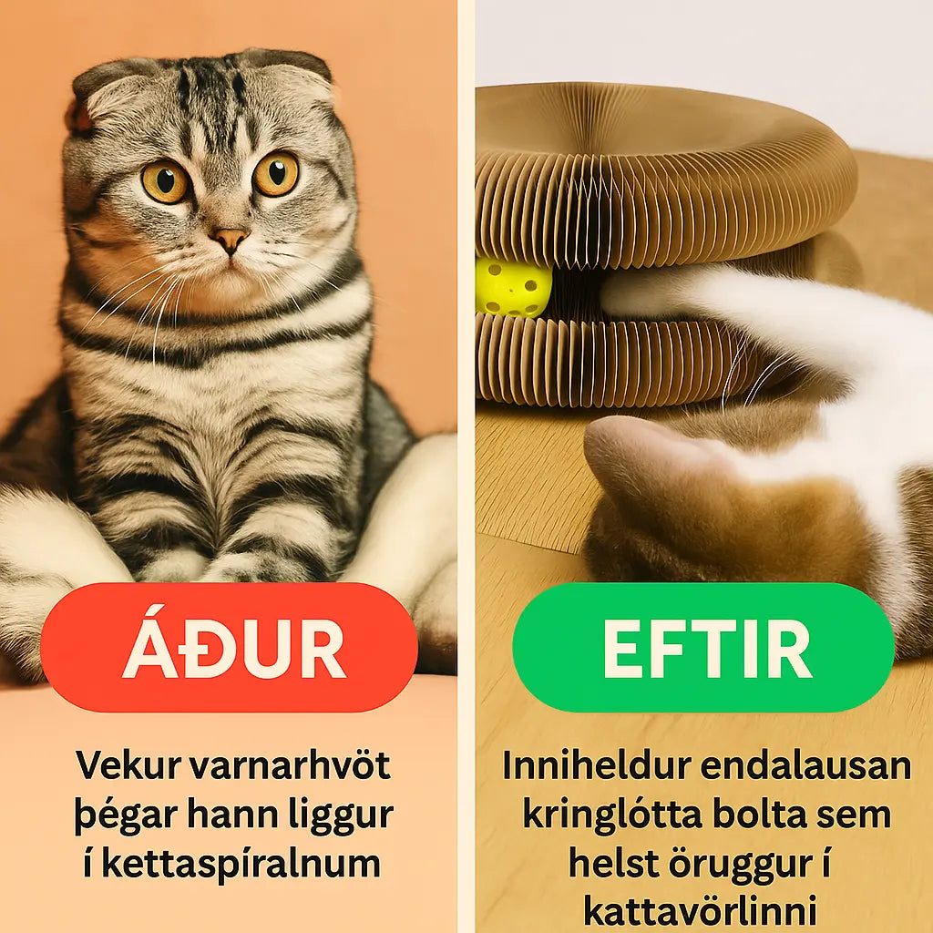 Endingargott Fjölvirkt Kattarleikfang – Hreiður, Klórpallur og Hreyfistimulant Fyrir Daglega Notkun Snjall Tæki