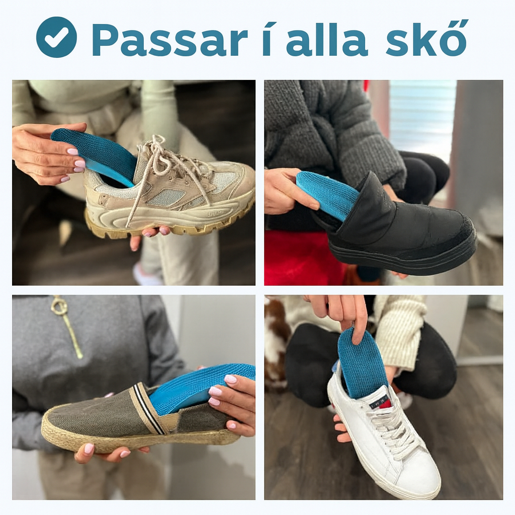 Innleggssólar fyrir Verkjalausa Göngu – (( 4 PÖR Í PAKKA ))