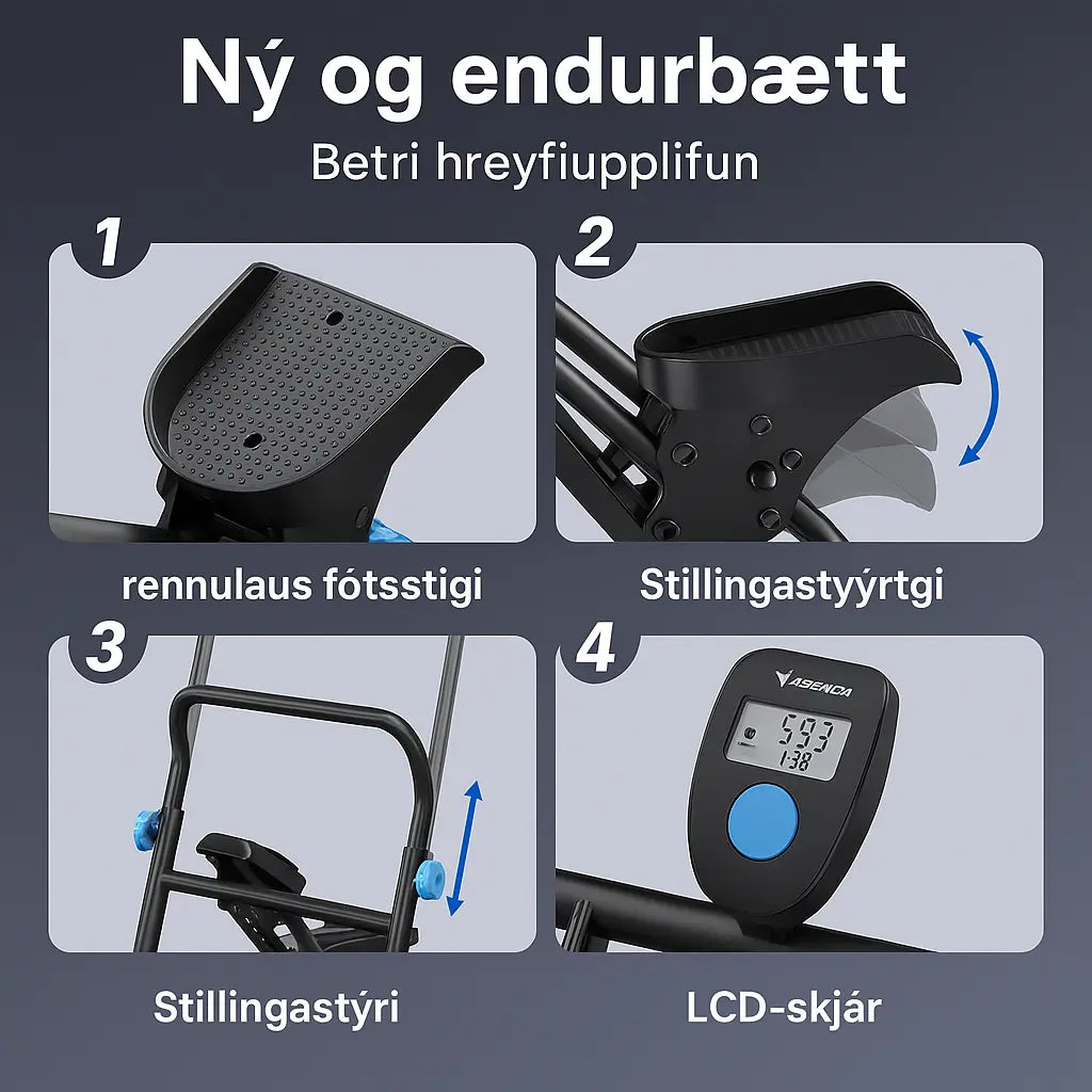 Stigbretti fyrir Heimæfingar – Eykur Þol, Brennir Fitunni og Styrkir Neðri Hluta Líkamans Snjall Tæki
