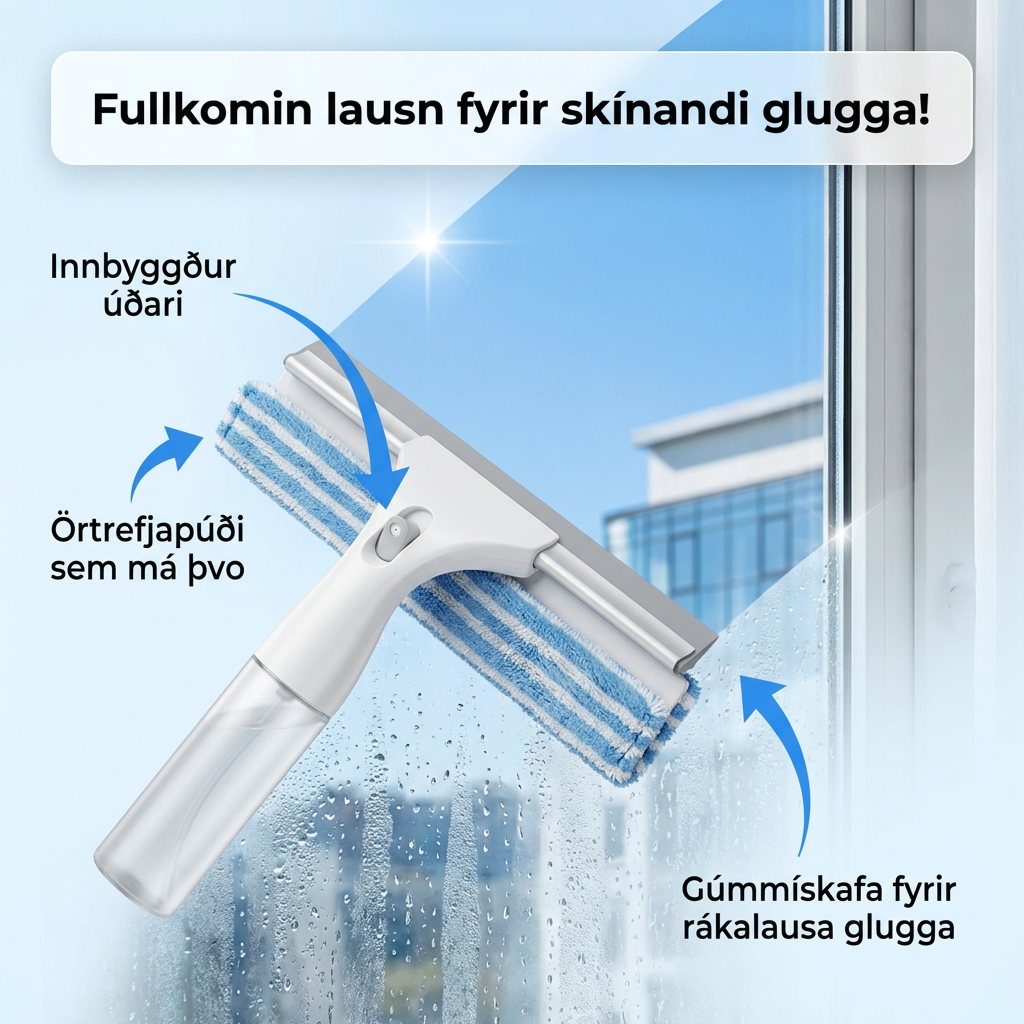 Gluggahreinsa Með Úða ( stækkanlegt í 145 cm )