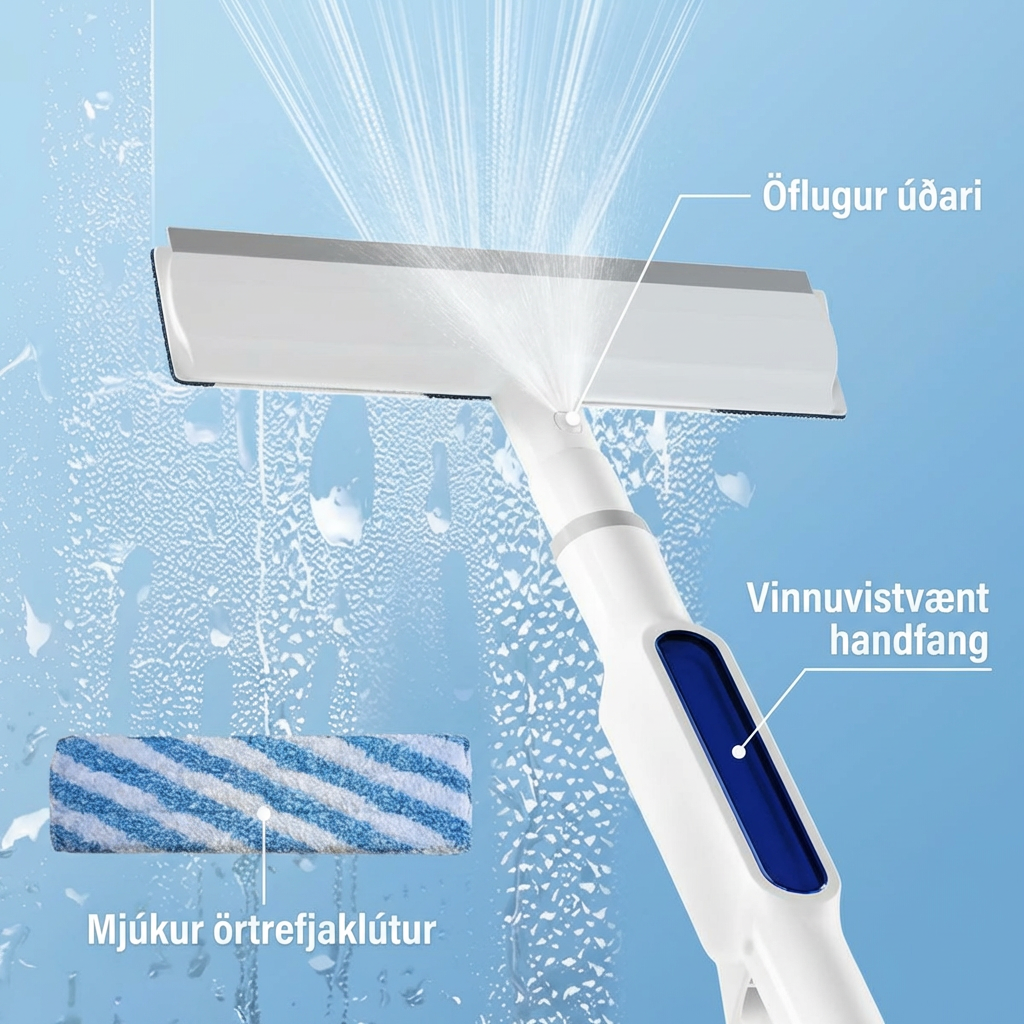 Gluggahreinsa Með Úða ( stækkanlegt í 145 cm )