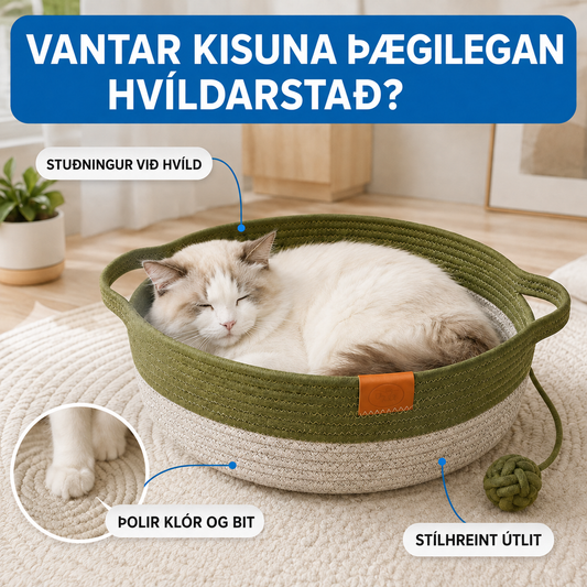 Handofin Bómullar Snúrukörfa Fyrir Kött