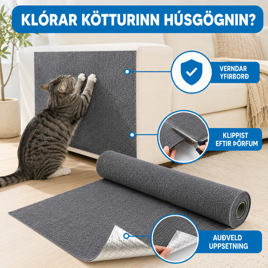Klórvörn fyrir Ketti – Endingargott lím fyrir Veggi, Húsgögn og Horn