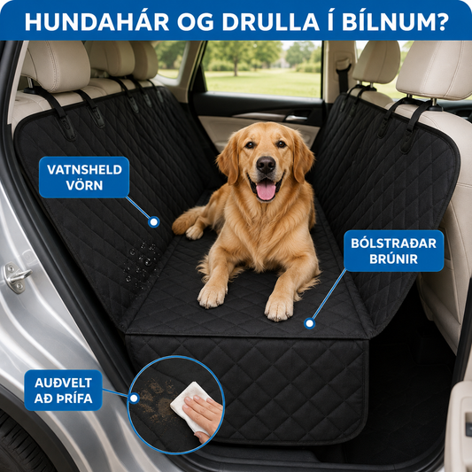 Vatnsheld Bílsætis Hlíf fyrir Hunda