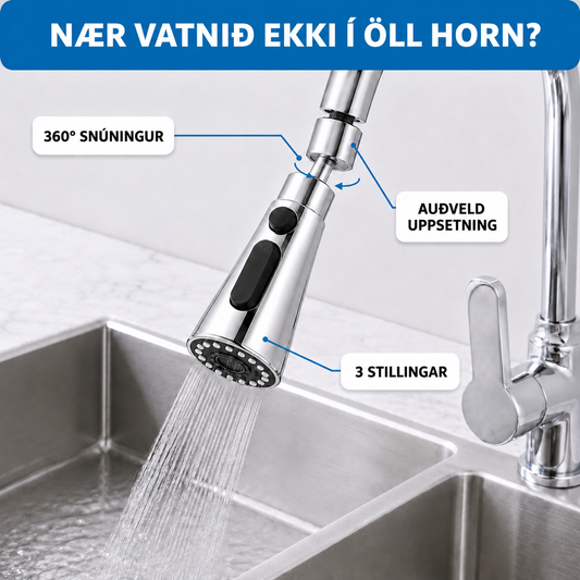 Krana Vaska Úðastútur - 3 stillingar