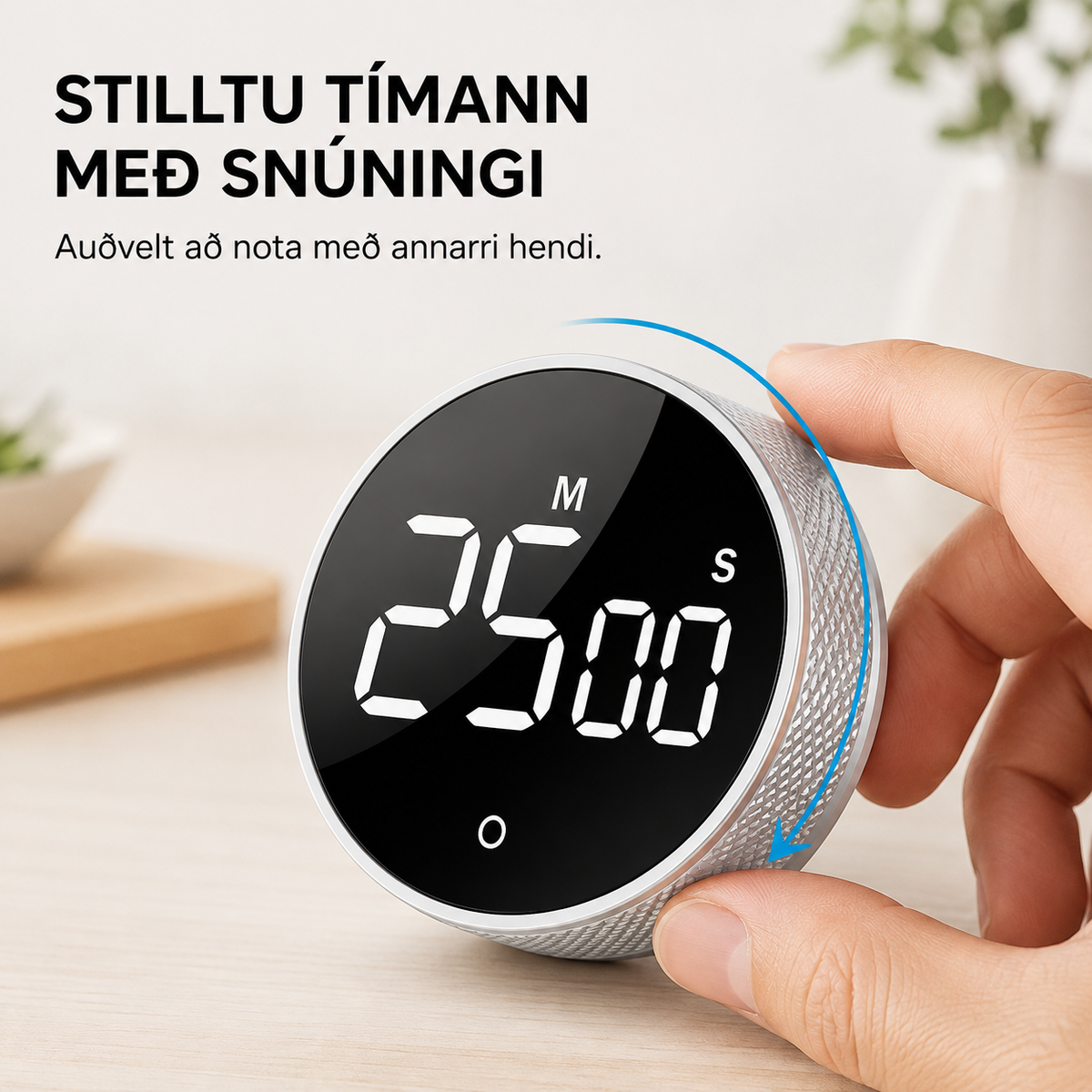 Snjall stafrænn Segul-Tímamælir með LED skjá