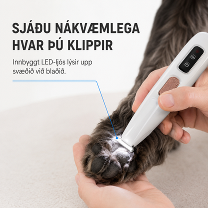 Loðklippivél Fyrir Klær Gæludýra – Endingargóð, Örugg og Fyrir Daglega Notkun