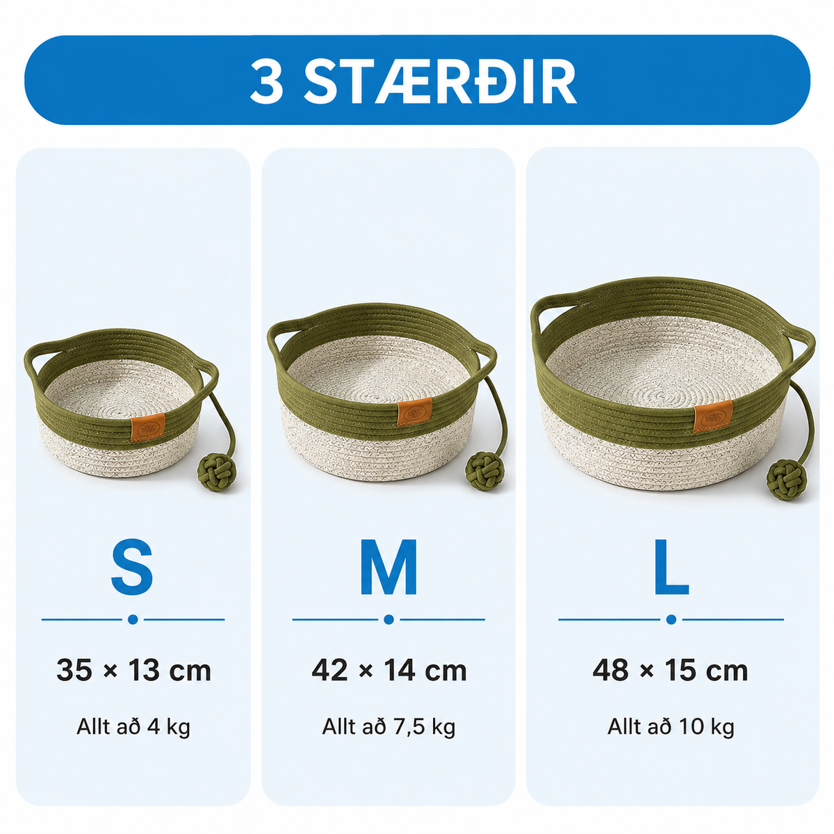 Handofin Bómullar Snúrukörfa Fyrir Kött