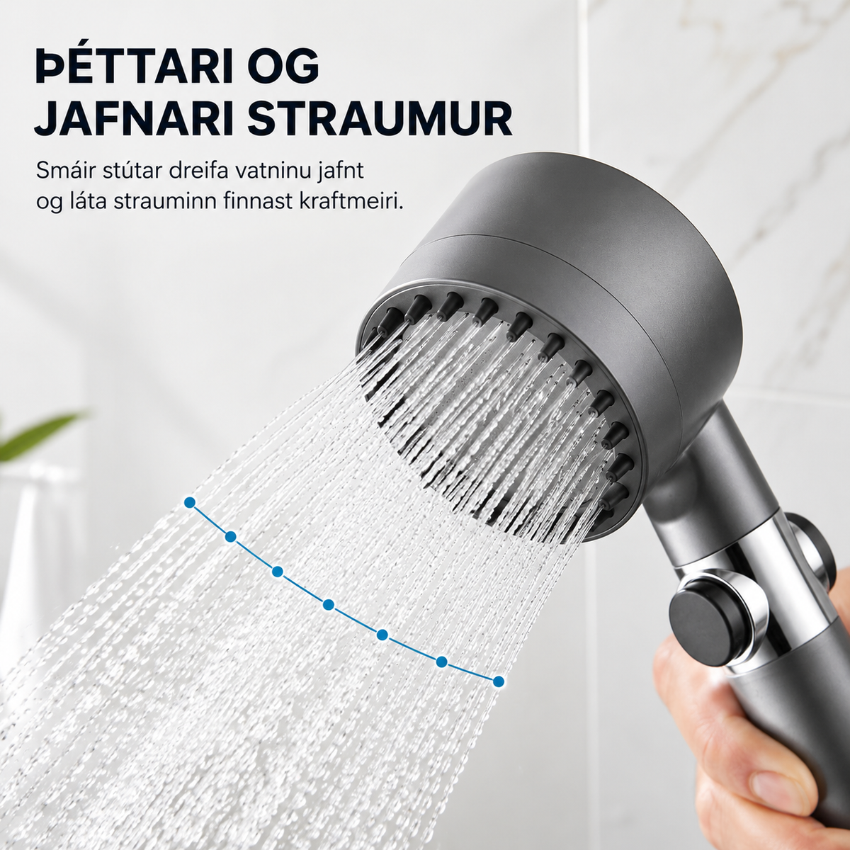 4 í 1 Síaður Sturtuhaus