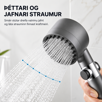 4 í 1 Síaður Sturtuhaus