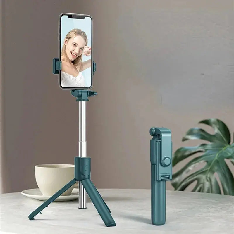 Síma Tripod - Með Ljósi og Takka - Snjall Tæki