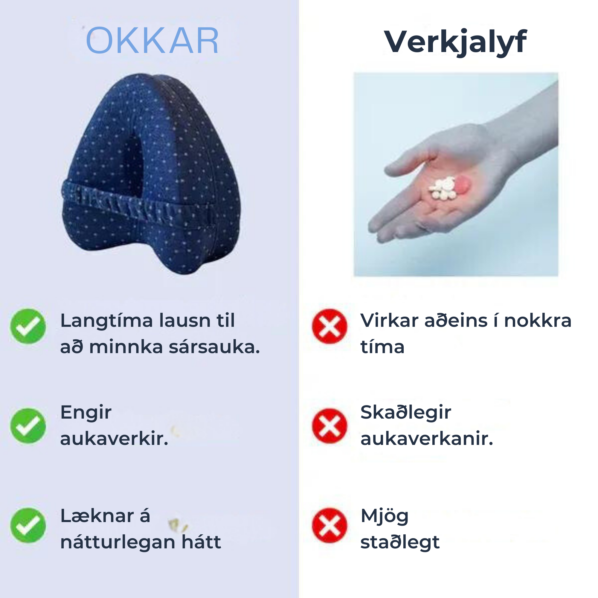 Verkja Púði - Léttir mjaðmaverki og setaugabólgu