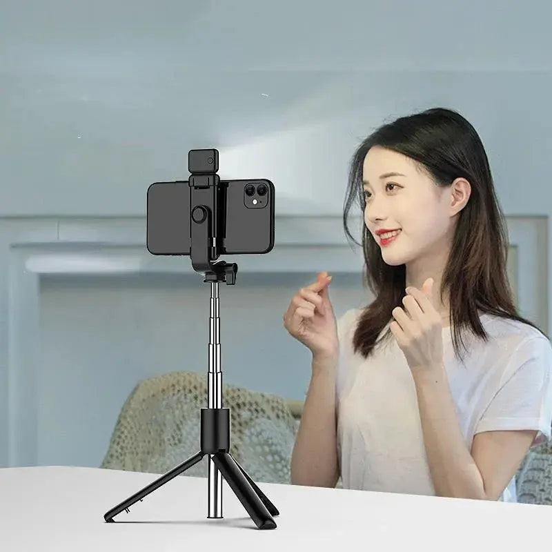 Síma Tripod - Með Ljósi og Takka - Snjall Tæki