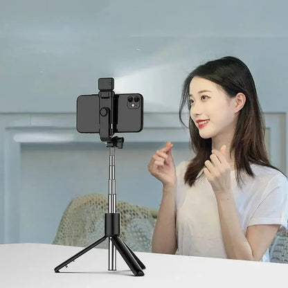 Síma Tripod - Með Ljósi og Takka - Snjall Tæki