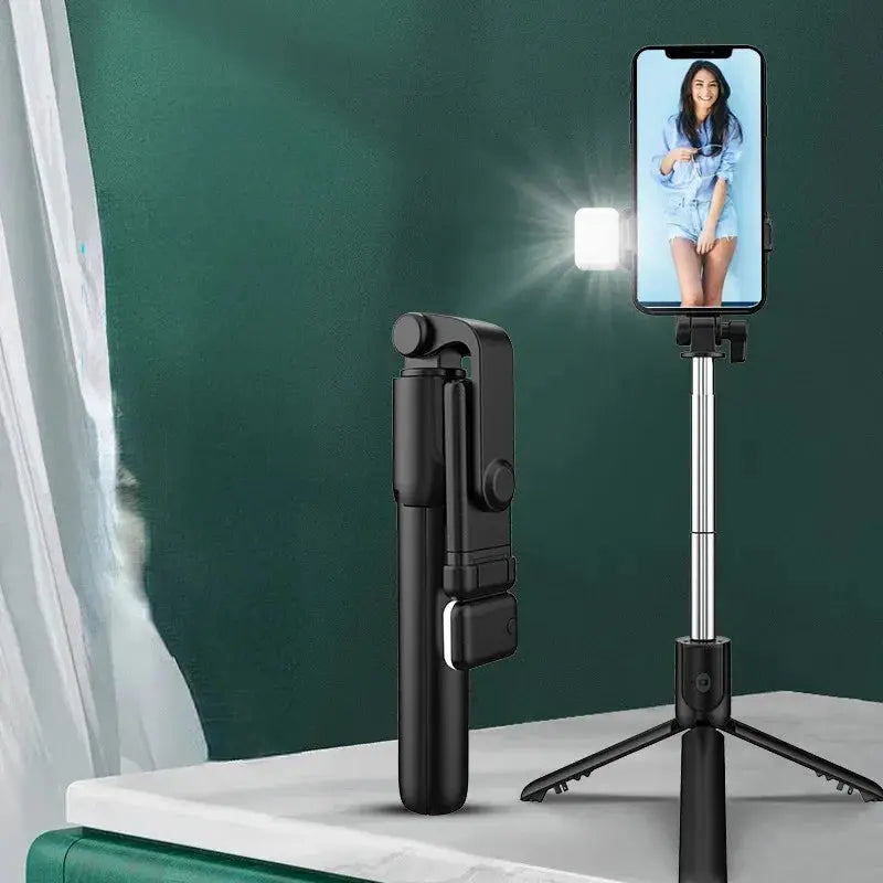 Síma Tripod - Með Ljósi og Takka - Snjall Tæki