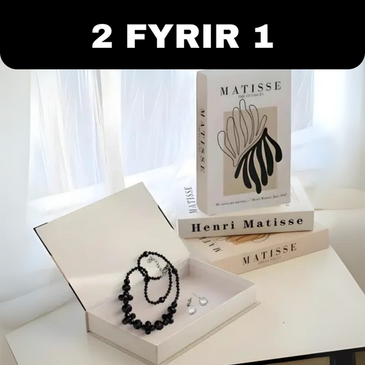 Stílhrein bók með geymslu fyrir smáhluti
