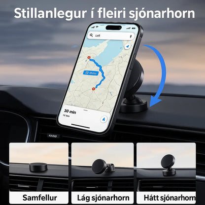 Sterkur Segulsímahaldari í Bíl – Fullkomið Grip Fyrir Snjallsíma Snjall Tæki