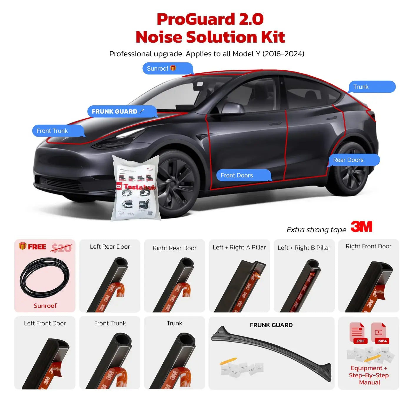 Tesla Hávaðaminnkun og veðurvörn Kit - Snjall Tæki
